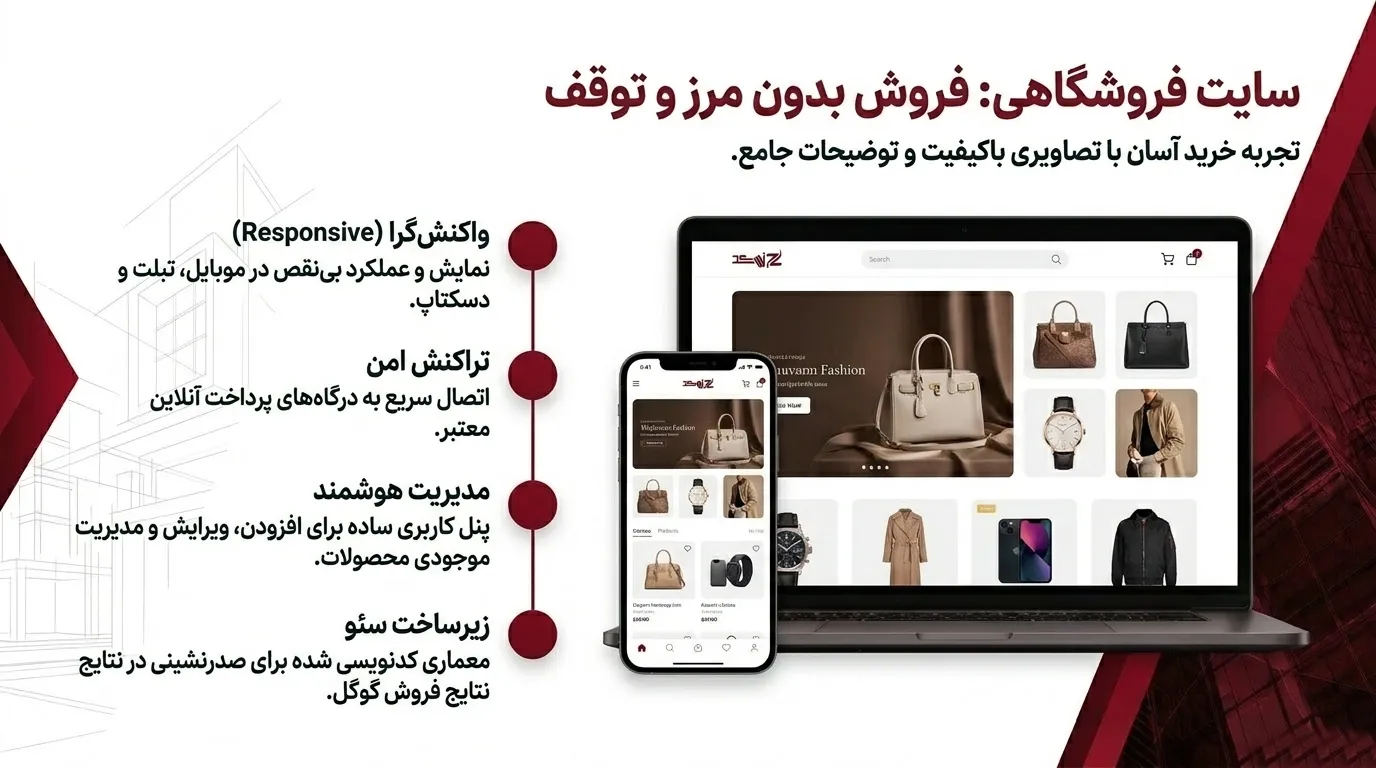 طراحی سایت فروشگاهی در عظیمیه برای فروش آنلاین محصولات