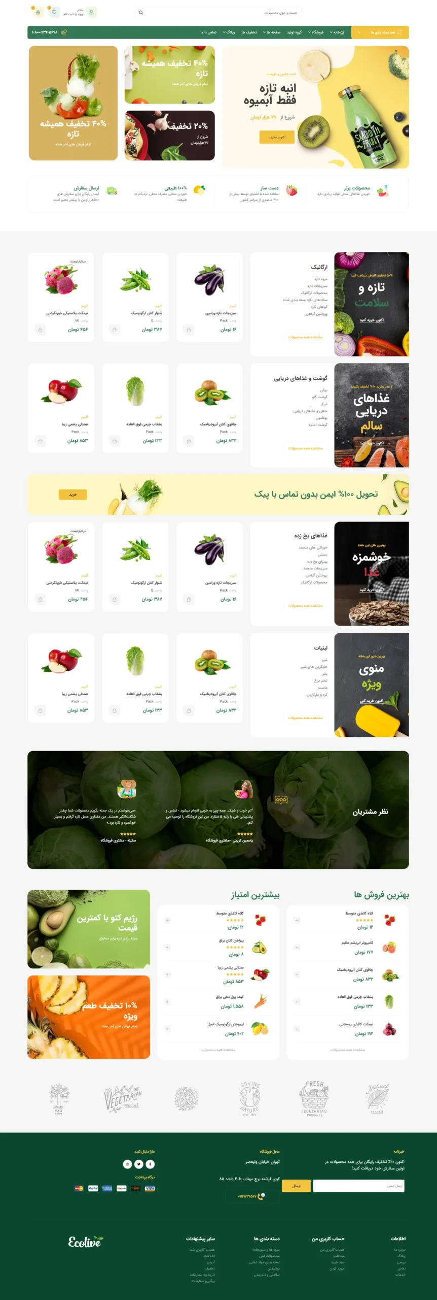 نمونه سایت خشکبار